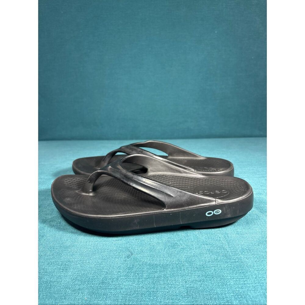 OOFOS OOlala Women’s Recovery Flip Flops Black Size US 10 EU 41